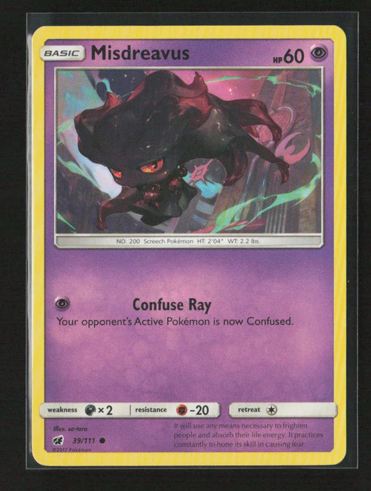 Misdreavus Common SM - Crimson Invasion 39/111 LP - Kang's Collectibles