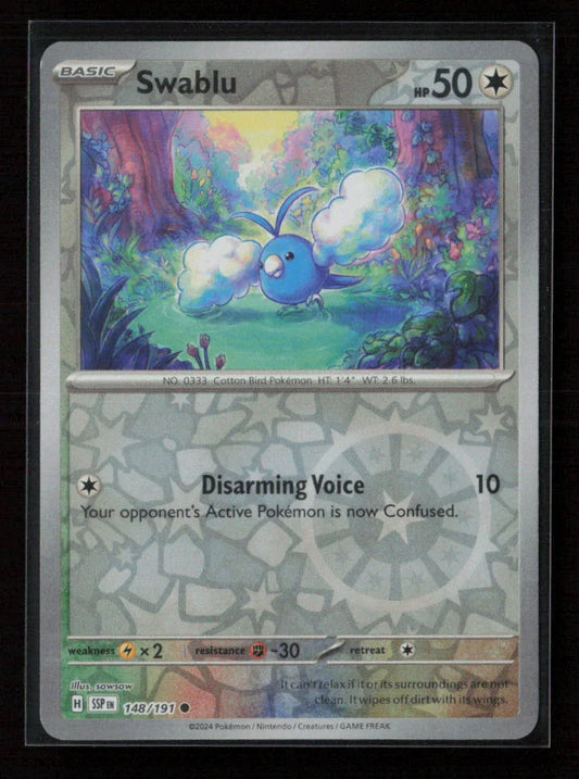Swablu Common SV08: Surging Sparks 148/191 NM - Kang's Collectibles