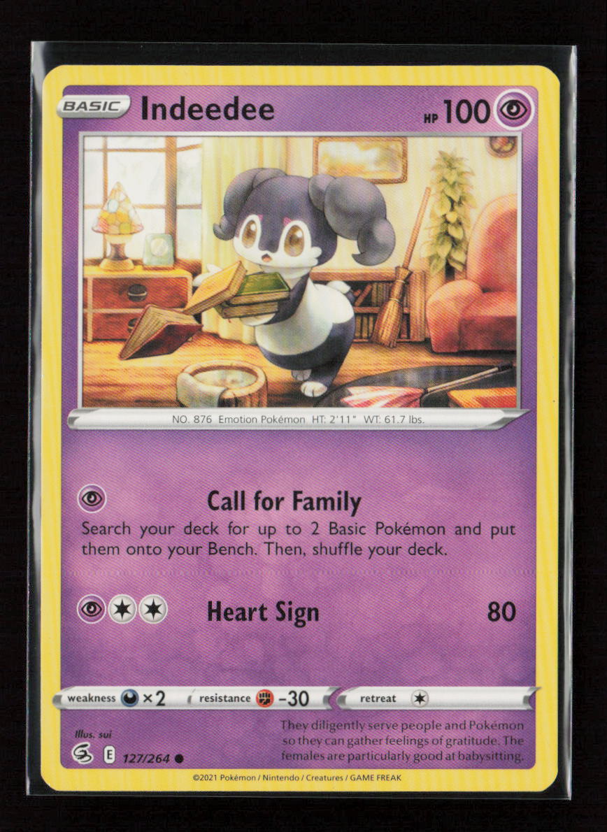 Indeedee Common SWSH08: Fusion Strike 127/264 LP
