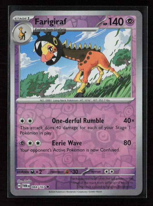 Farigiraf Uncommon SV06: Twilight Masquerade 084/167 NM