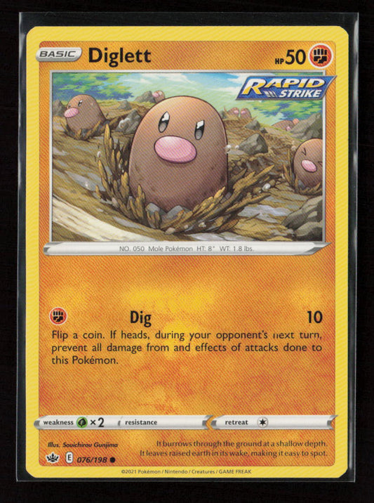 Diglett Common SWSH06: Chilling Reign 076/198 LP