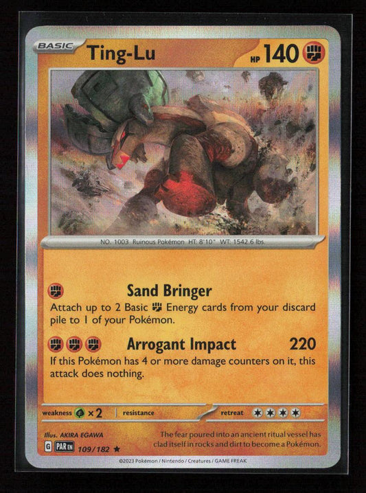 Ting-Lu Rare SV04: Paradox Rift 109/182 NM - Kang's Collectibles
