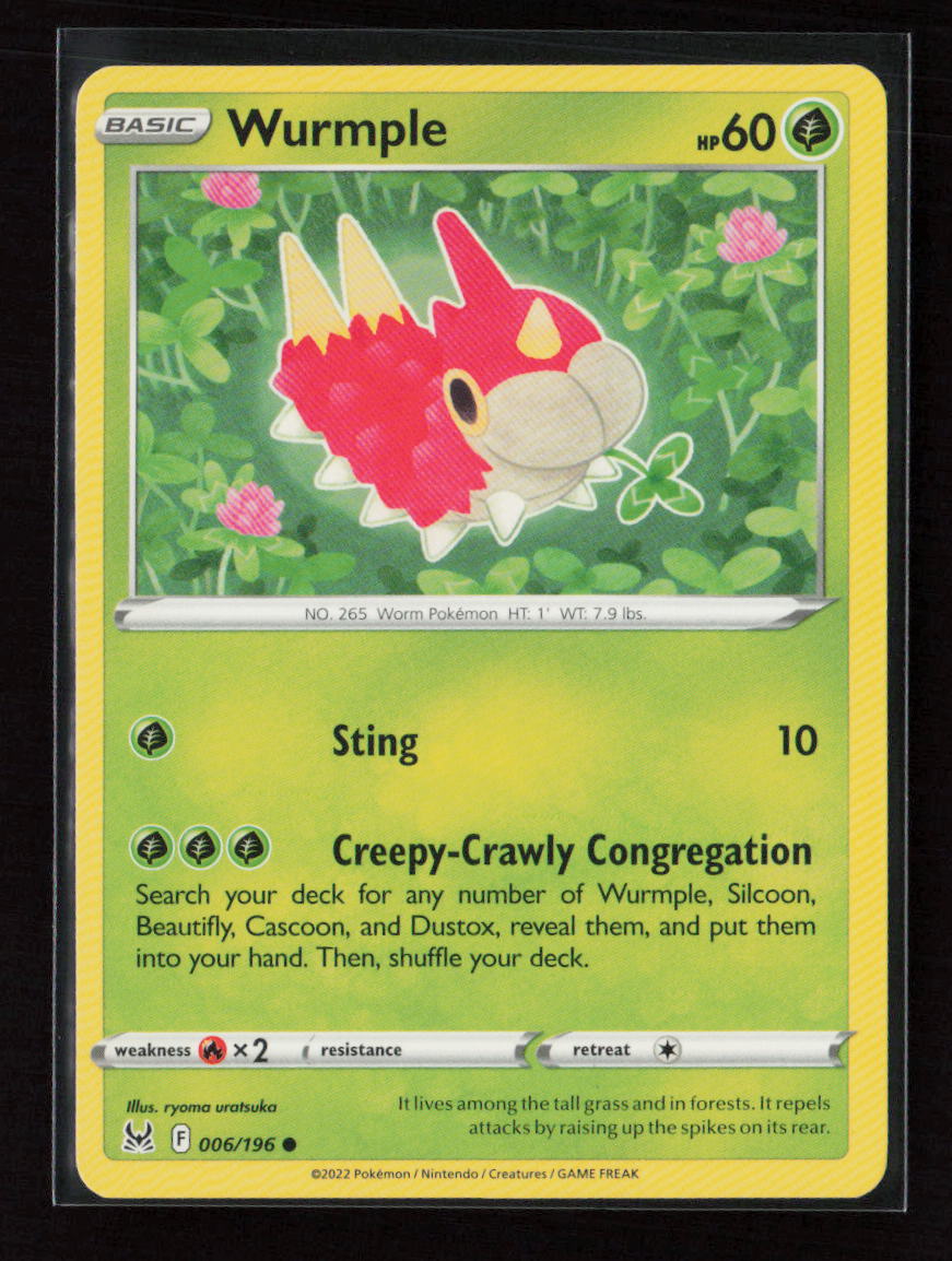 Wurmple Common SWSH11: Lost Origin 006/196 LP