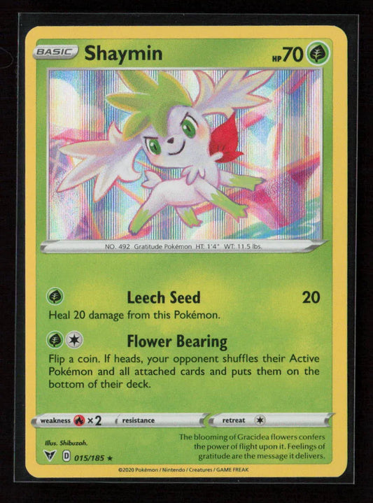 Shaymin Holo Rare SWSH04: Vivid Voltage 015/185 NM - Kang's Collectibles