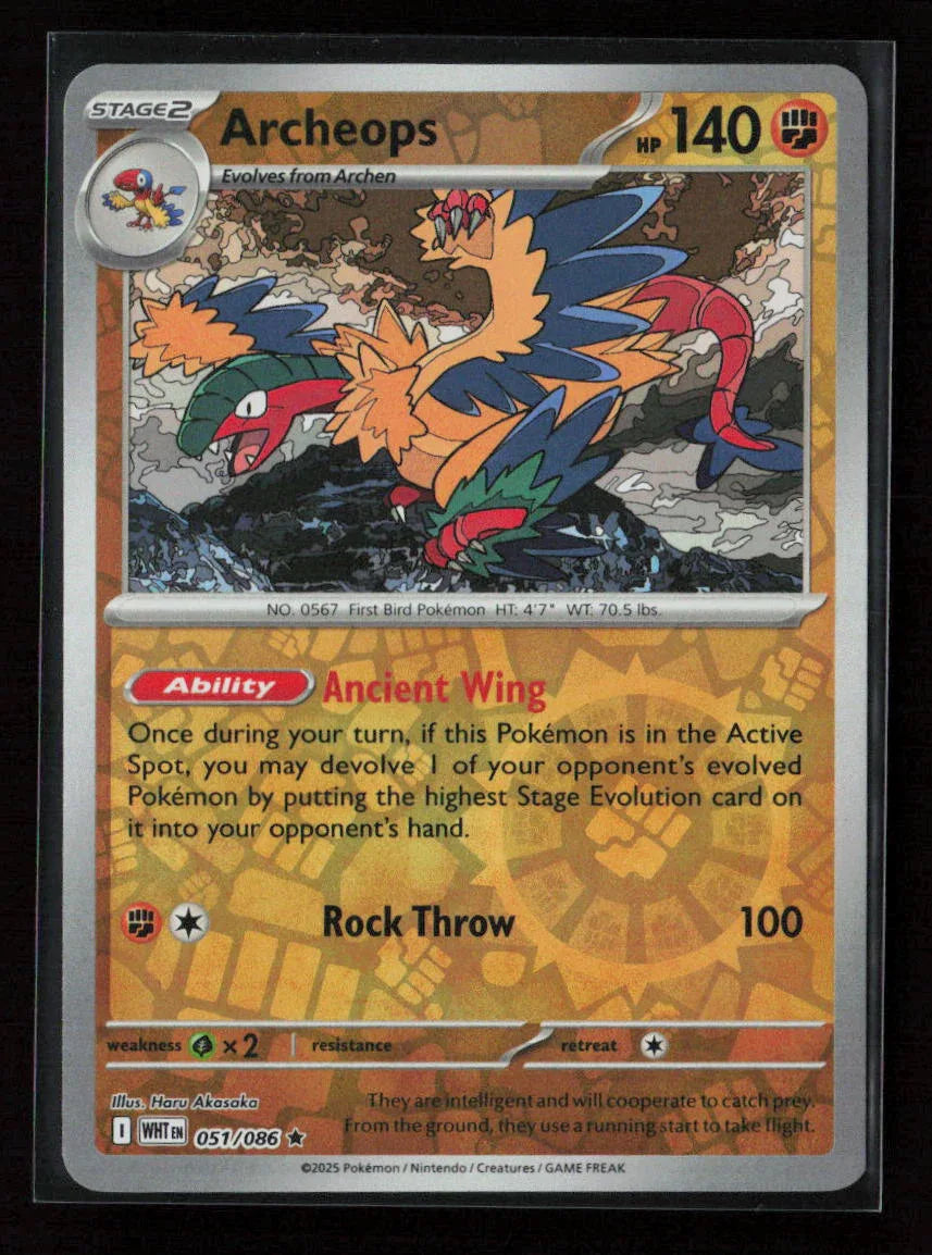 Archeops Rare SV: White Flare 051/086 NM - Kang's Collectibles