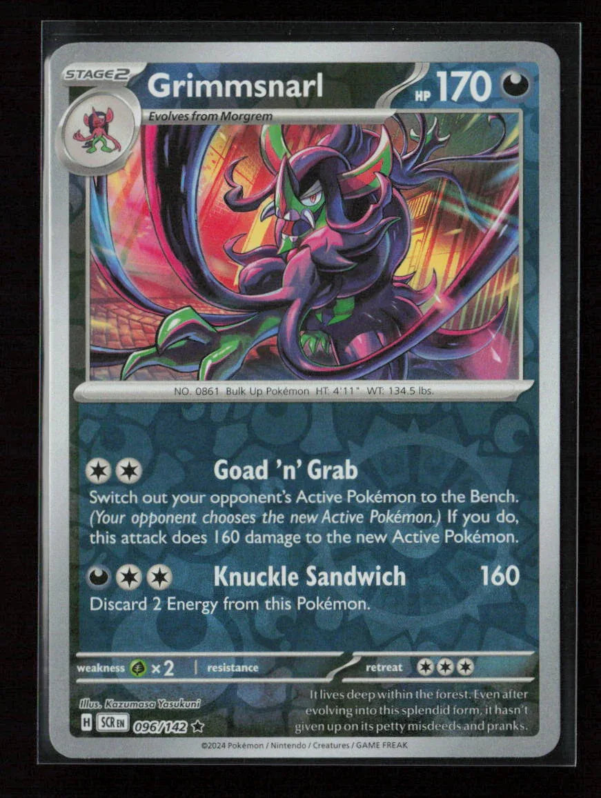 Grimmsnarl Rare SV07: Stellar Crown 096/142 NM - Kang's Collectibles