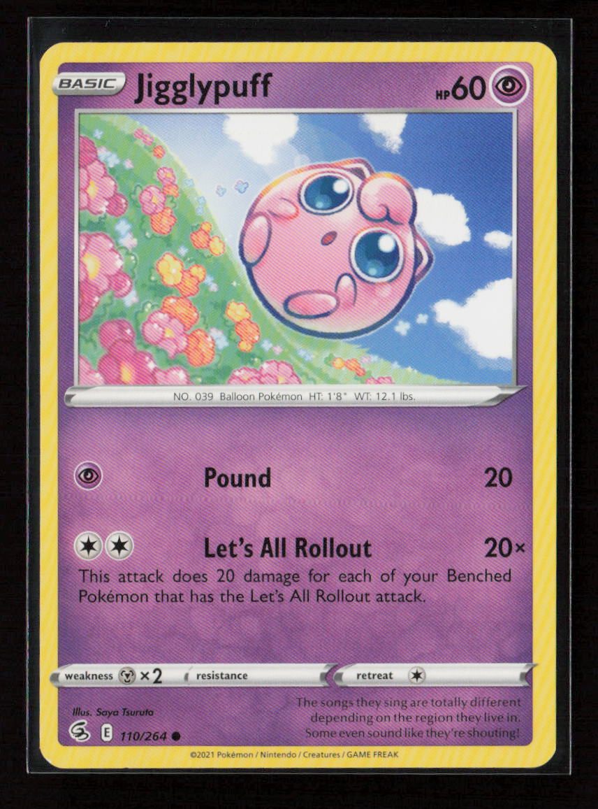 Jigglypuff Common SWSH08: Fusion Strike 110/264 LP
