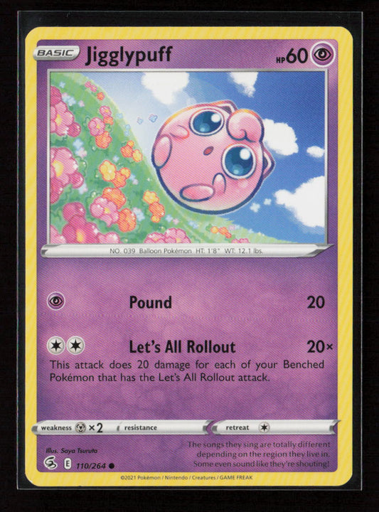Jigglypuff Common SWSH08: Fusion Strike 110/264 LP