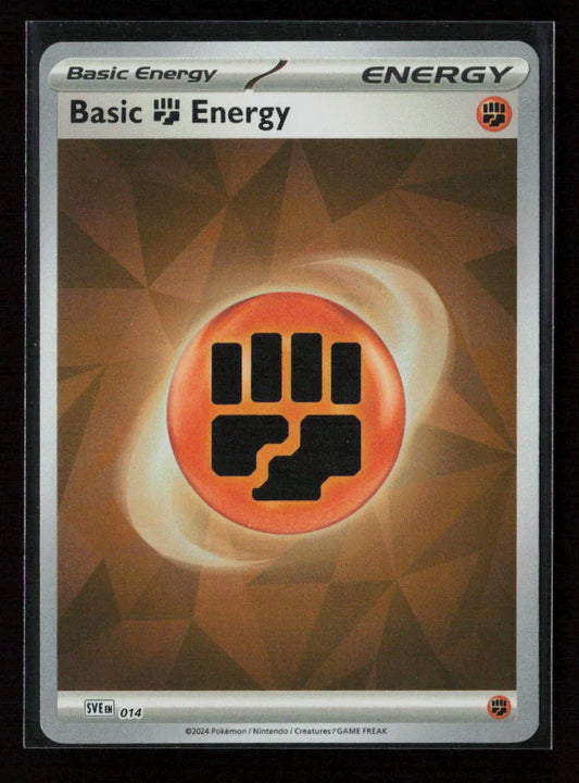 Basic Fighting Energy (Cracked Ice Holo) Common SVE: Scarlet & Violet Energies 014 NM - Kang's Collectibles