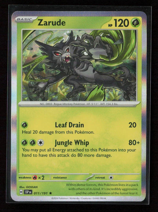 Zarude Rare SV08: Surging Sparks 011/191 NM - Kang's Collectibles