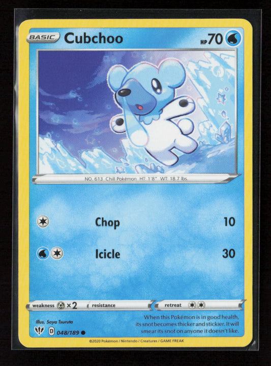Cubchoo Common SWSH03: Darkness Ablaze 048/189 LP