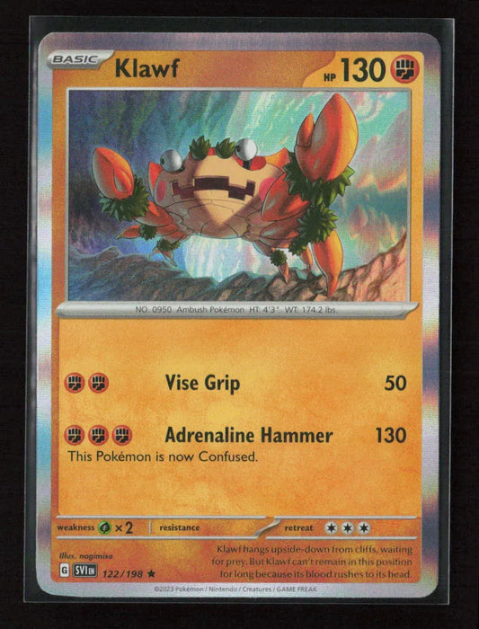 Klawf - Rare SV01: Scarlet & Violet Base Set 122/198 NM - Kang's Collectibles