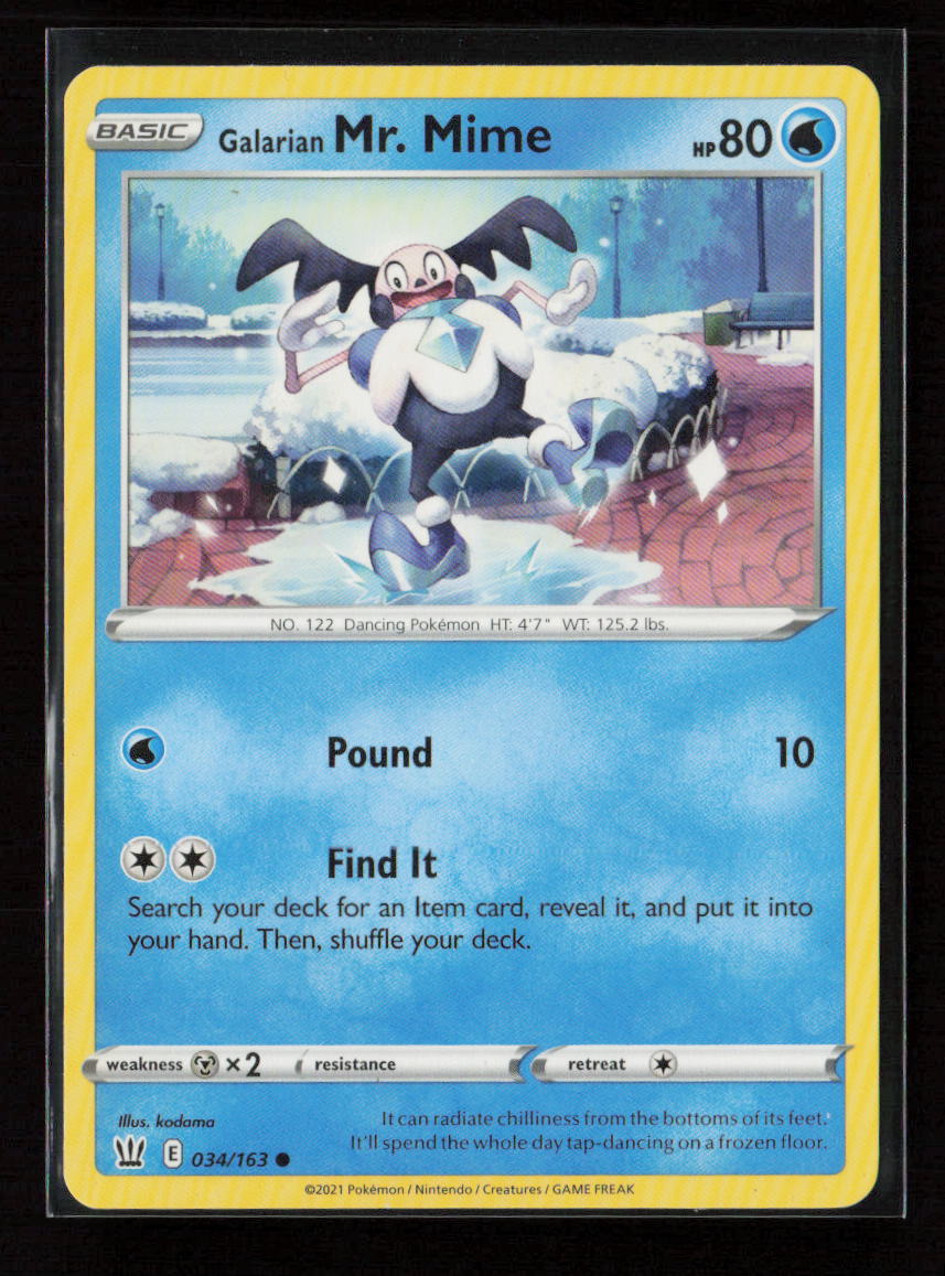 Galarian Mr. Mime Common SWSH05: Battle Styles 034/163 LP