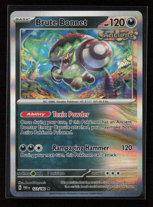Brute Bonnet Rare SV04: Paradox Rift 123/182 NM - Kang's Collectibles