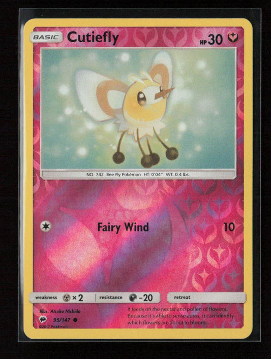 Cutiefly Common SM - Burning Shadows 95/147 NM - Kang's Collectibles