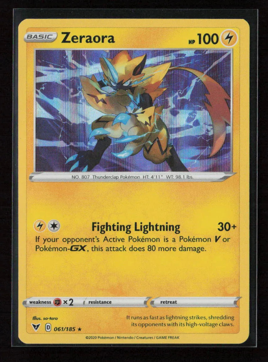 Zeraora Holo Rare SWSH04: Vivid Voltage 061/185 NM - Kang's Collectibles