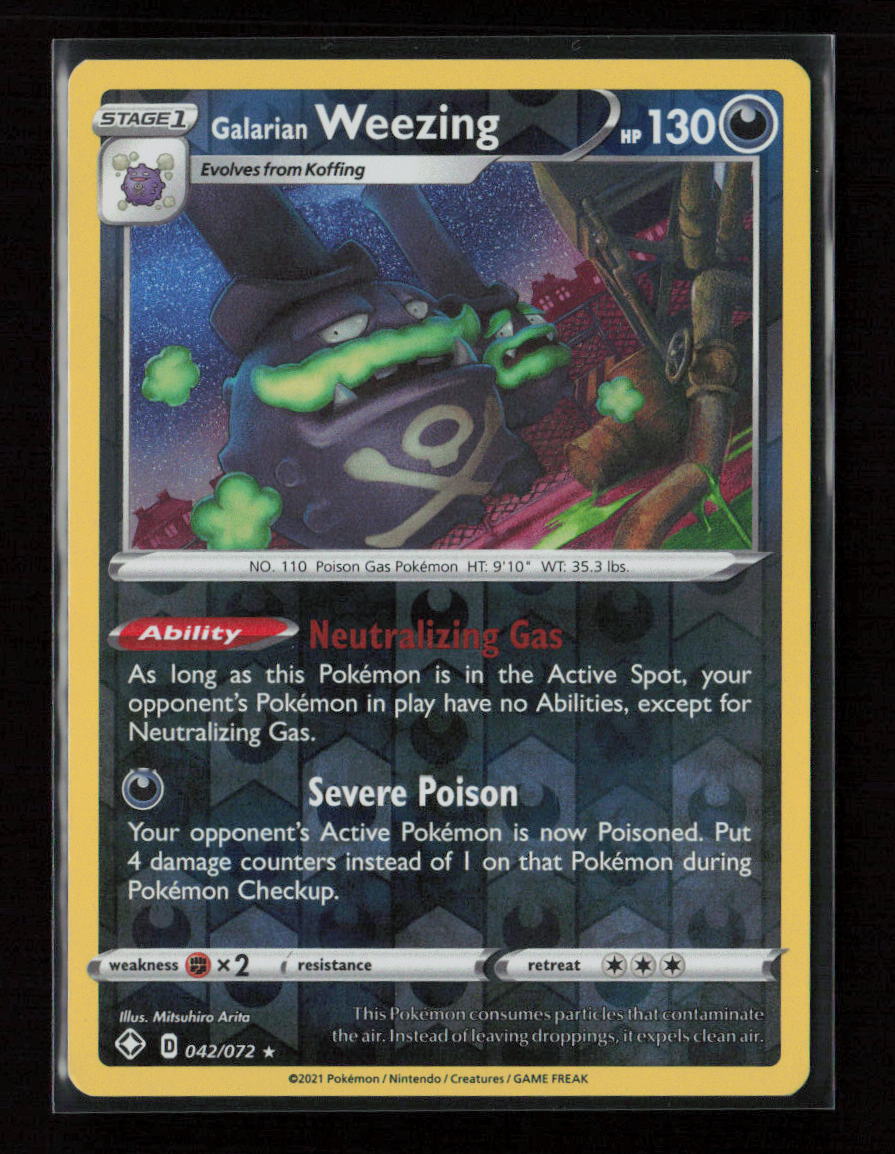 Galarian Weezing Holo Rare Shining Fates 042/072 LP