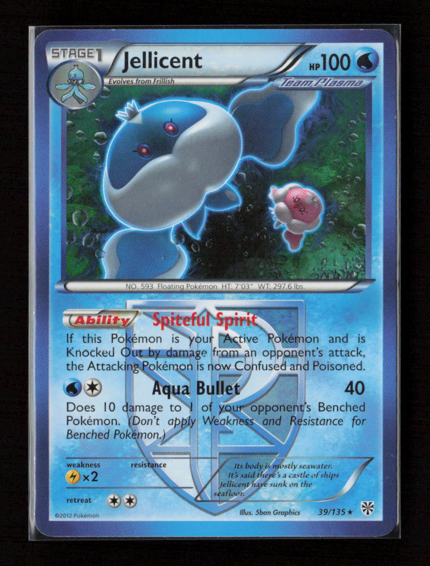 Jellicent (Team Plasma) Rare Plasma Storm 39/135 LP