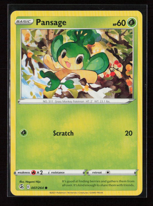 Pansage Common SWSH08: Fusion Strike 007/264 LP