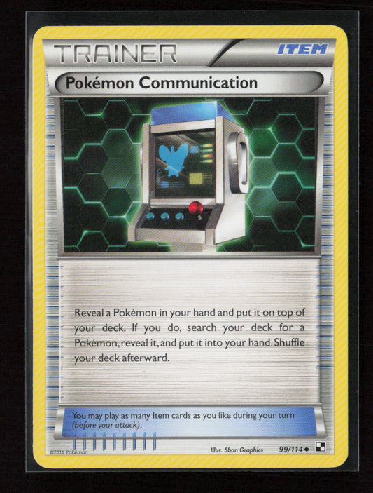 Pokemon Communication Uncommon Black and White 99/114 NM