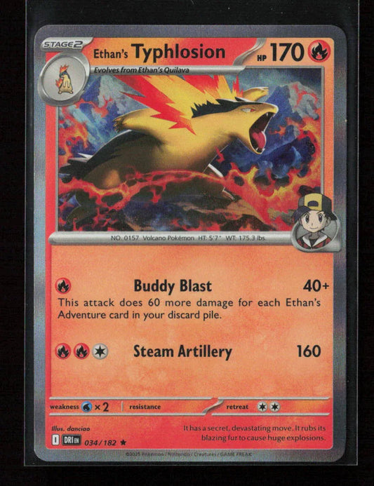 Ethan's Typhlosion Rare SV10: Destined Rivals 034/182 NM - Kang's Collectibles