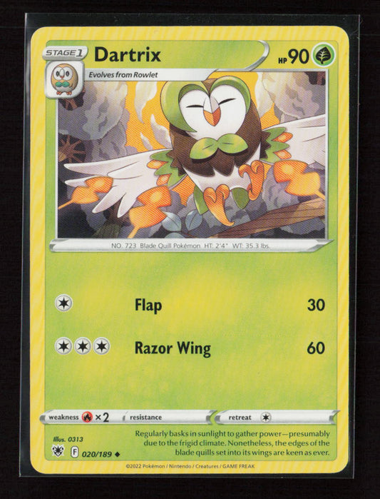 Dartrix Uncommon SWSH10: Astral Radiance 020/189 LP