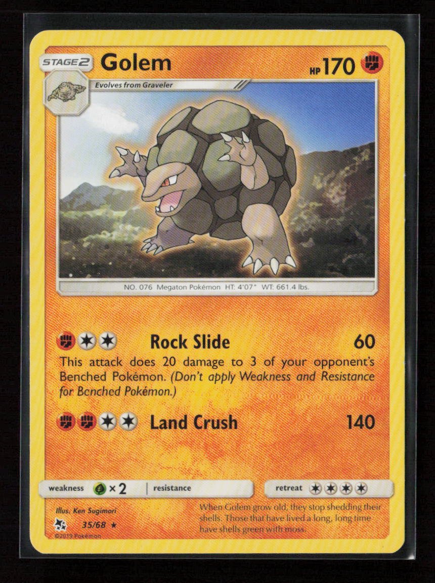 Golem Rare Hidden Fates 35/68 LP
