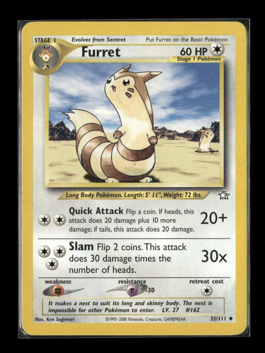 Furret Uncommon Neo Genesis 035/111 LP - Kang's Collectibles