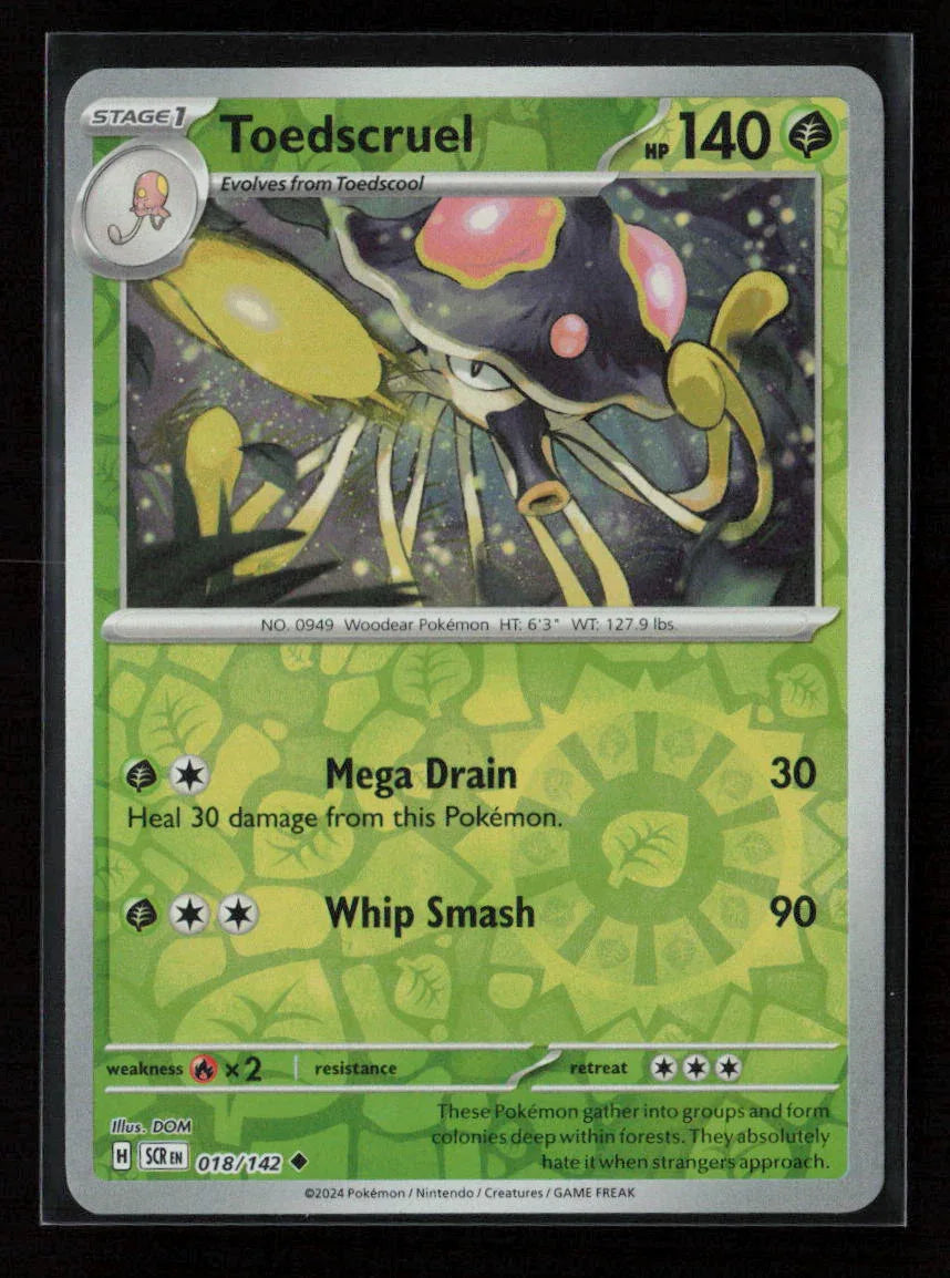 Toedscruel Uncommon SV07: Stellar Crown 018/142 NM - Kang's Collectibles