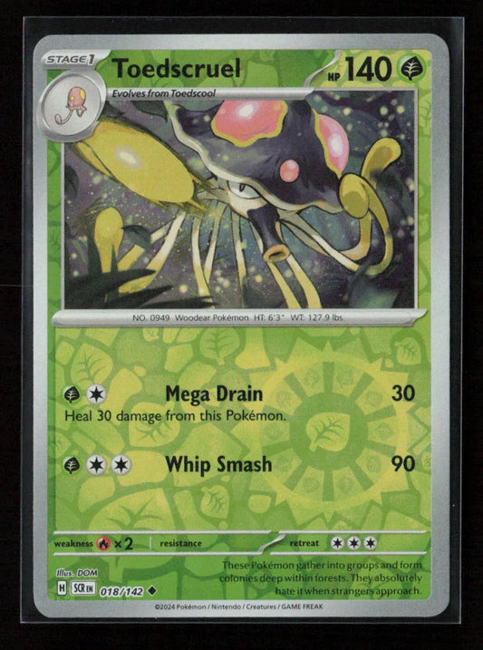Toedscruel Uncommon SV07: Stellar Crown 018/142 NM - Kang's Collectibles