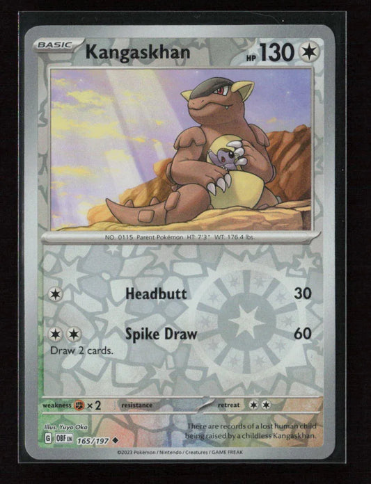 Kangaskhan Uncommon SV03: Obsidian Flames 165/197 NM - Kang's Collectibles