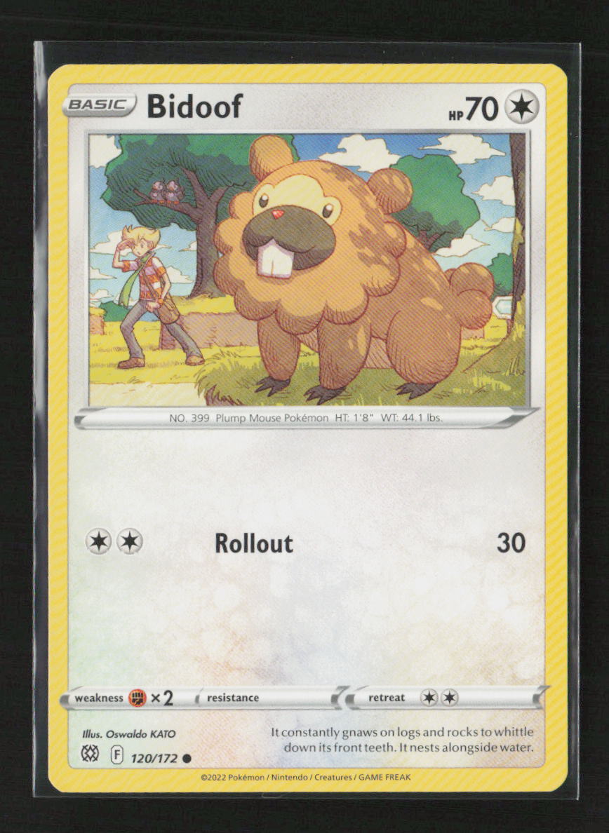 Bidoof Common SWSH09: Brilliant Stars 120/172 LP