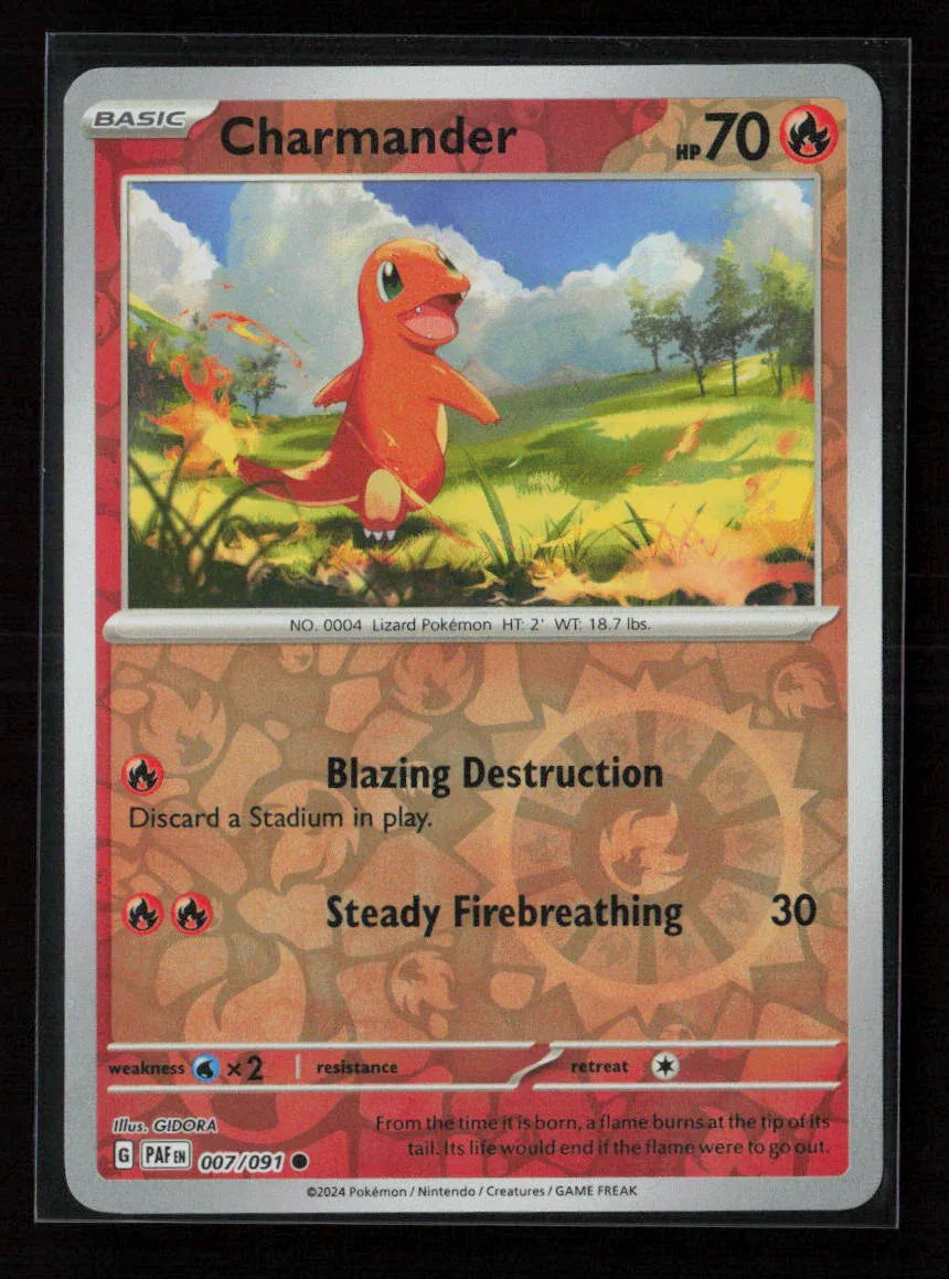 Charmander - Common SV: Paldean Fates 007/091 NM - Kang's Collectibles