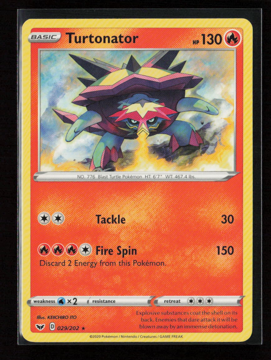 Turtonator Rare SWSH01: Sword & Shield Base Set 029/202 LP
