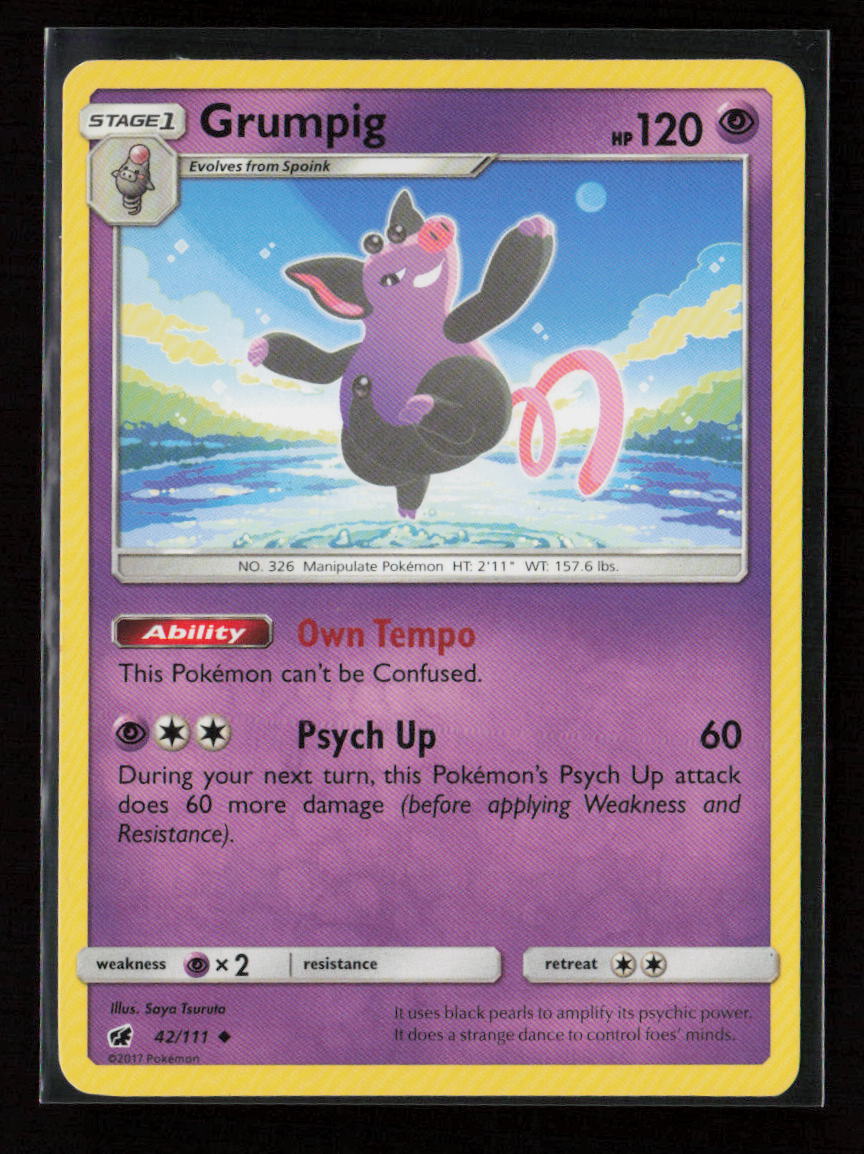 Grumpig Uncommon SM - Crimson Invasion 42/111 LP