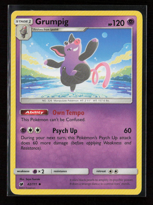 Grumpig Uncommon SM - Crimson Invasion 42/111 LP