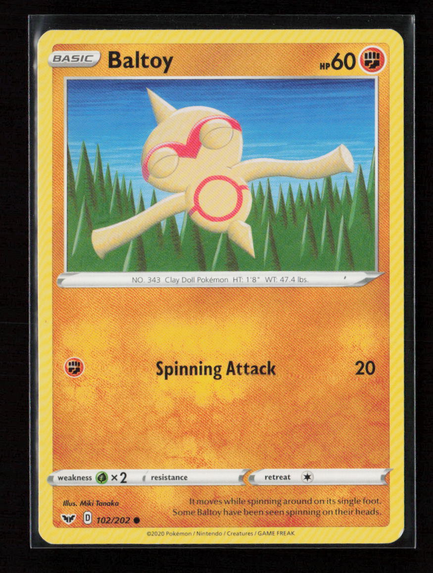 Baltoy (102) Common SWSH01: Sword & Shield Base Set 102/202 LP