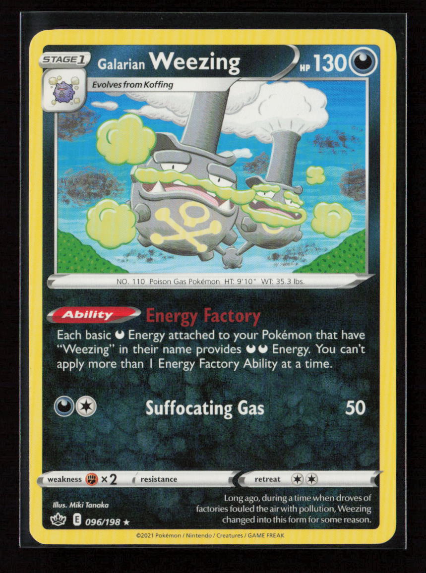 Galarian Weezing Rare SWSH06: Chilling Reign 096/198 LP