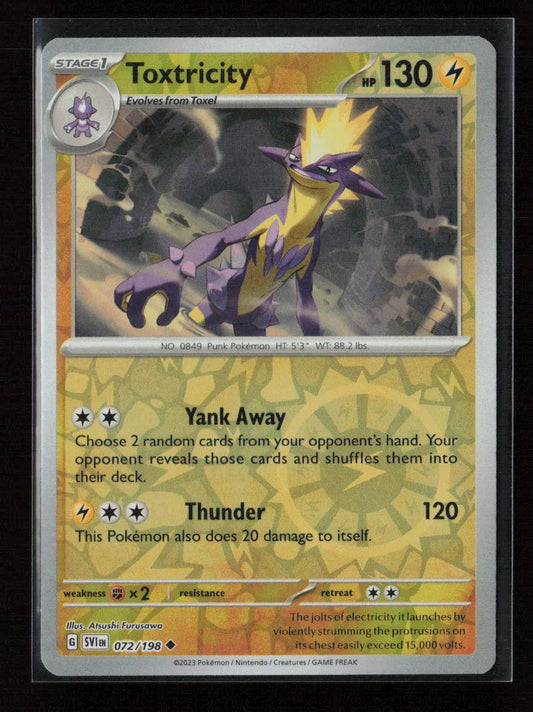 Toxtricity Uncommon SV01: Scarlet & Violet Base Set 072/198 NM - Kang's Collectibles