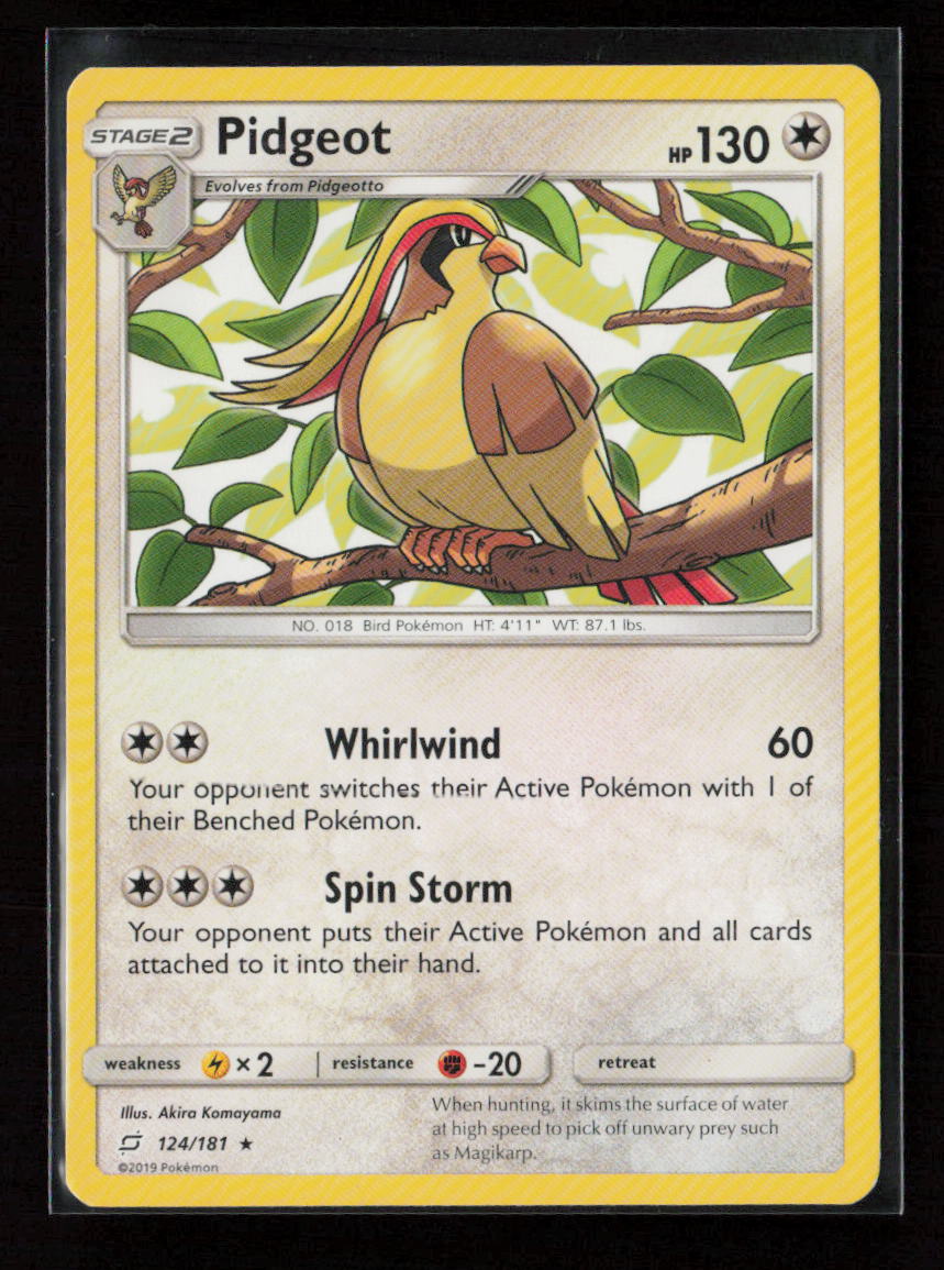 Pidgeot Rare SM - Team Up 124/181 LP