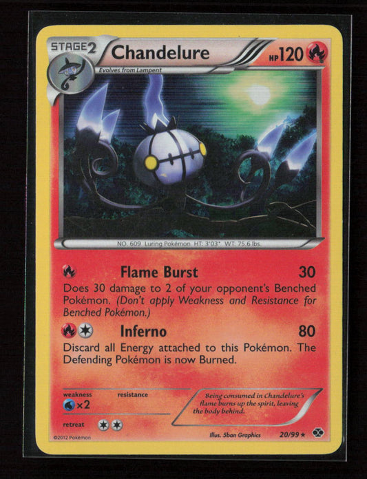 Chandelure Holo Rare Next Destinies 20/99 LP