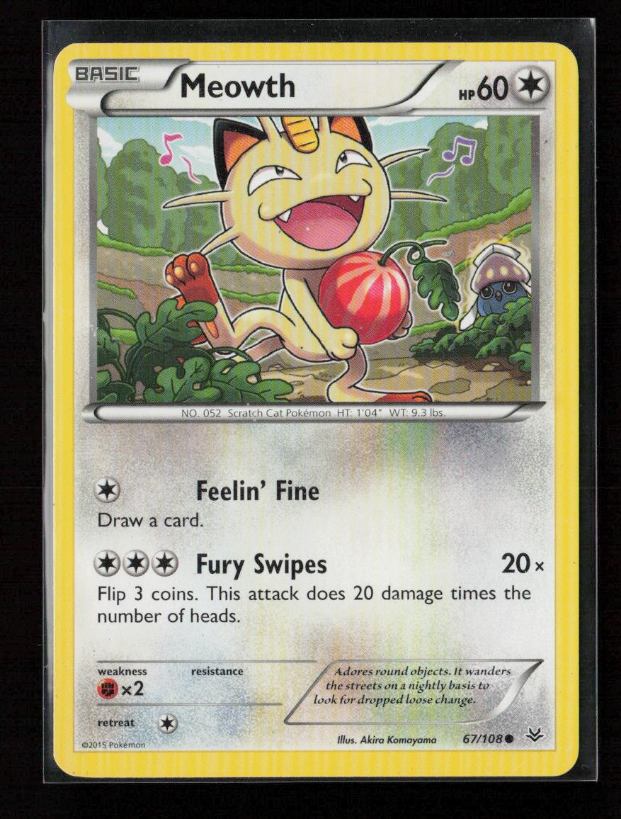 Meowth Common XY - Roaring Skies 67/108 LP - Kang's Collectibles
