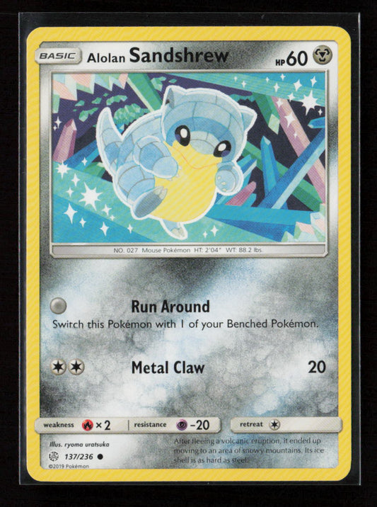Alolan Sandshrew Common SM - Cosmic Eclipse 137/236 LP