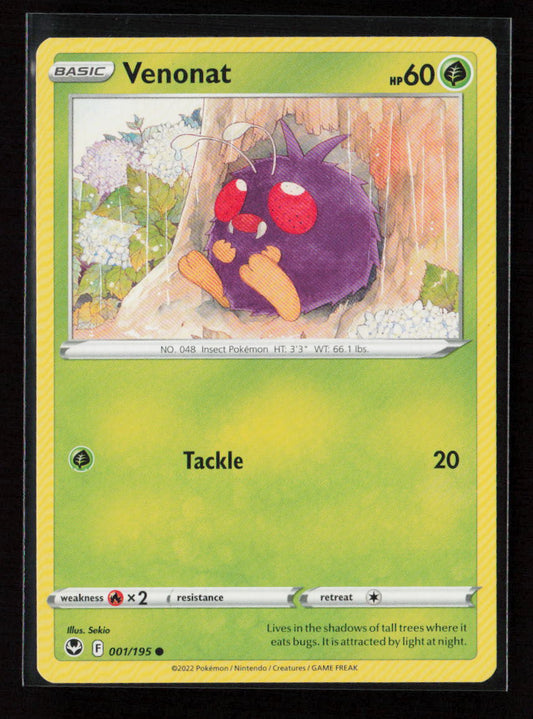Venonat Common SWSH12: Silver Tempest 001/195 LP