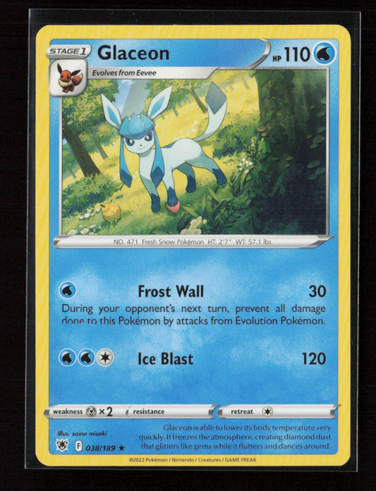 Glaceon Rare SWSH10: Astral Radiance 038/189 LP
