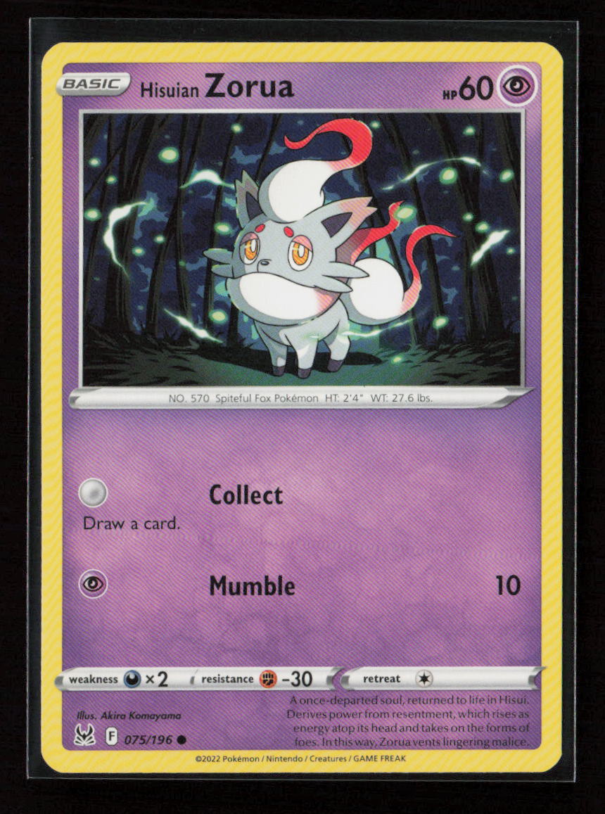 Hisuian Zorua Common SWSH11: Lost Origin 075/196 LP