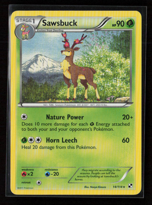 Sawsbuck Rare Black and White 14/114 MP