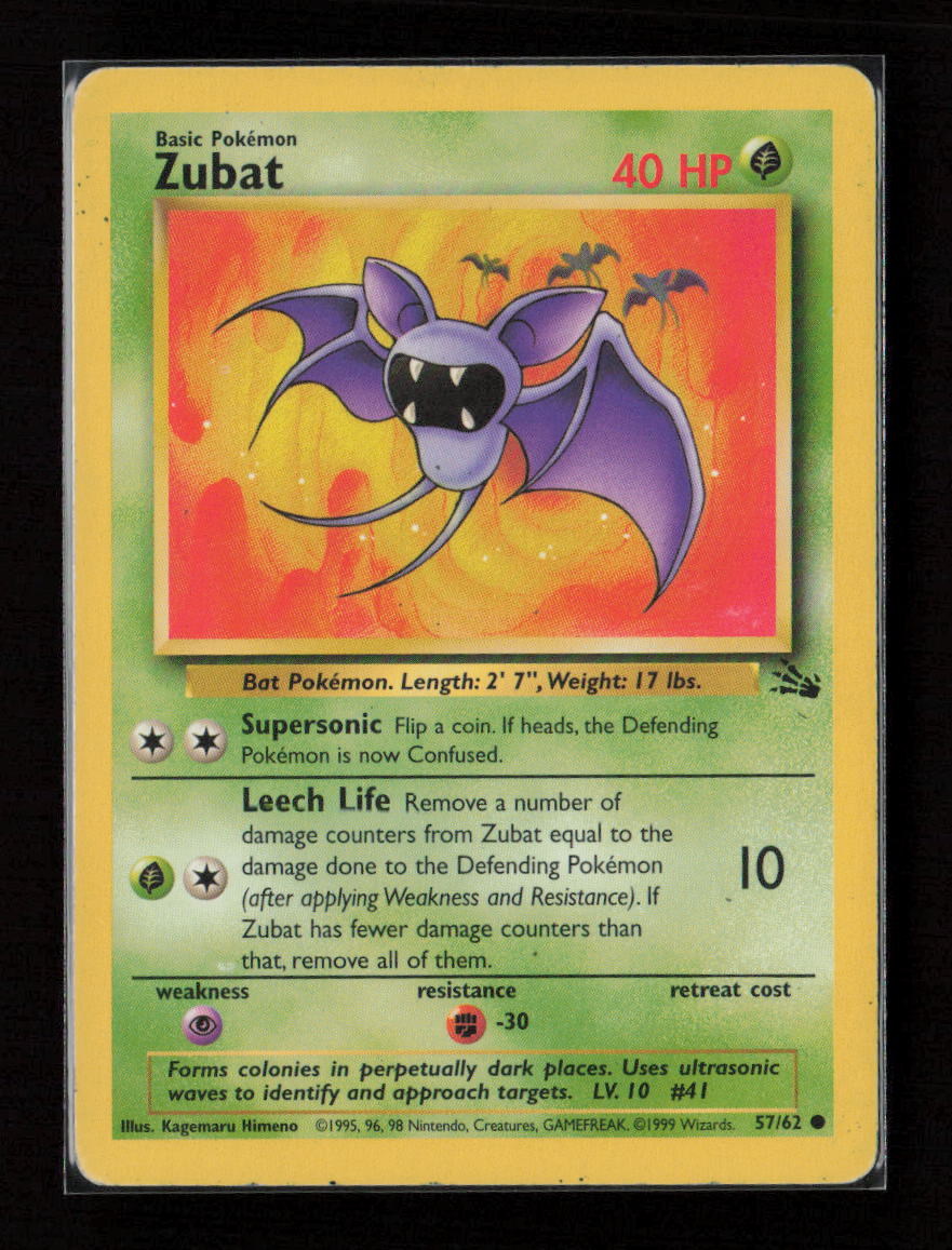 Zubat Common Fossil 57/62 LP