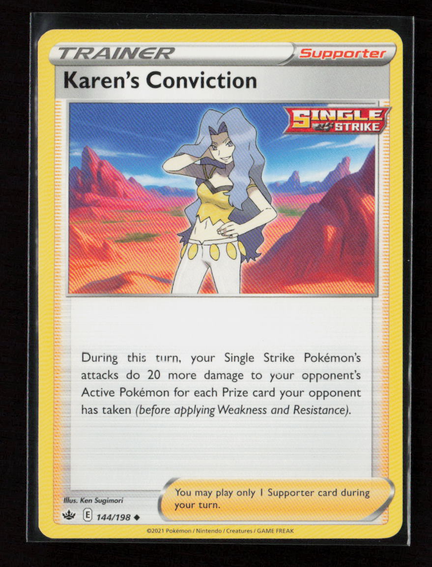 Karen's Conviction Uncommon SWSH06: Chilling Reign 144/198 LP