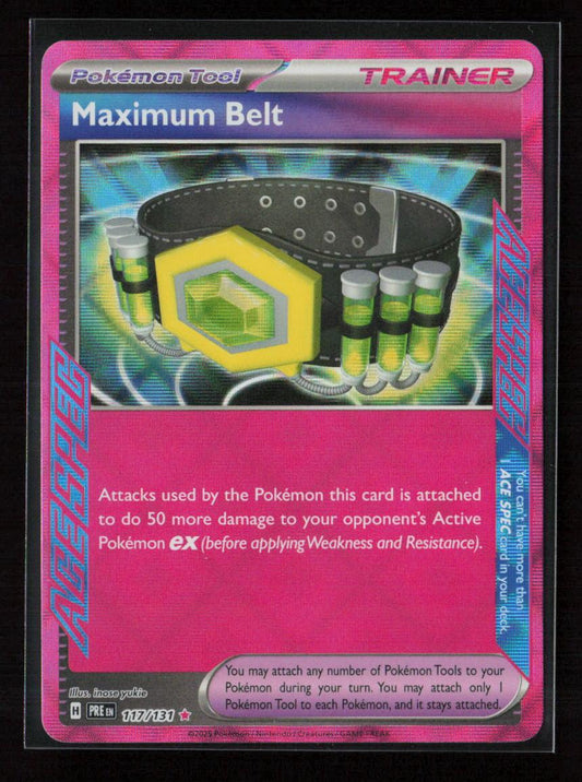 Maximum Belt ACE SPEC Rare SV: Prismatic Evolutions 117/131 NM - Kang's Collectibles